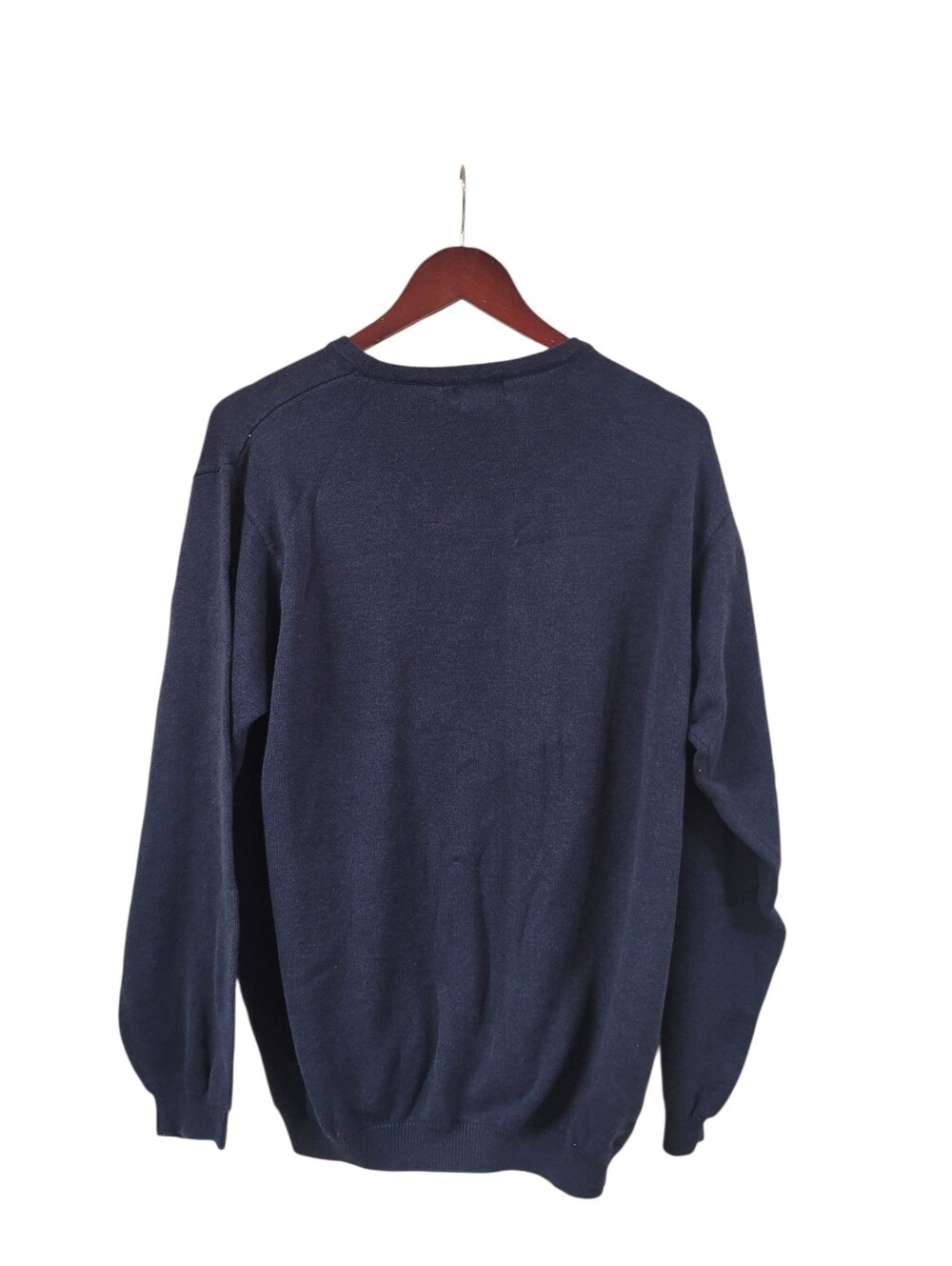 Vintage LL Bean Men's Blue Crewneck Sweater Large 100% Cotton Made In Japan Rare - Picture 3 of 4